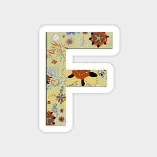 Monogram letter F Sticker